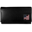 Women's Leather Wallet - American Flag
